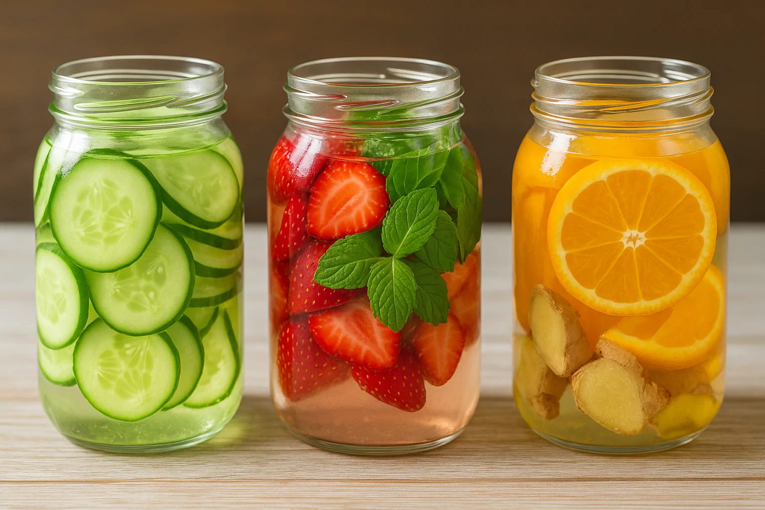 água detox para desinchar